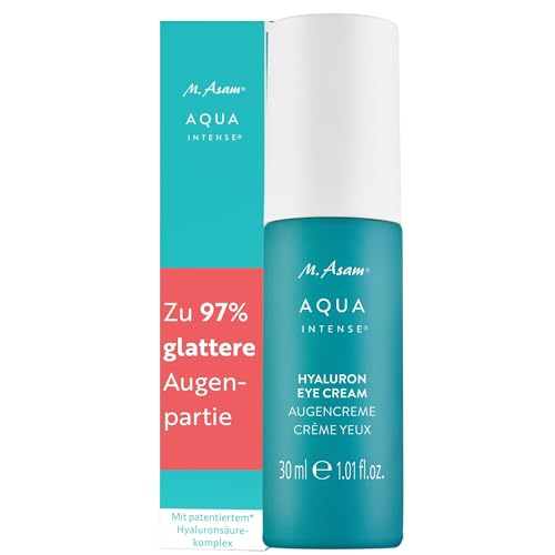 M. Asam AQUA INTENSE Hyaluron Augencreme (30ml) Parfümfreie Augenpflege mit Hyaluron & Silicium Spendet Feuchtigkeit & Polstert Trockenheitsfältchen auf Für eine Frische & Strahlende Augenpartie