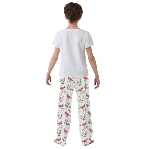 Christmas Cardinal Birds Boys Pants for Kids Jogger Pants with Pockets S-XL3