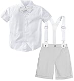 Toddler Christening Outfits for Boys 3-4T Formal Suit Set White