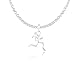 Gone For a Run Sterling Silver Mini Stick Figure Runner Necklace | .925 Sterling Silver Necklaces | Running Jewelry | 18" Cable Link Chain