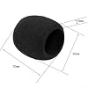 Black Foam Handheld Microphone Windscreen 5 Pack Thick Sponge Replacement Covers To Reduce Wind Noise And Protect Vocal Mic From Spit Ideal For Live Stage Performance Ktv Conference Room News Report #4