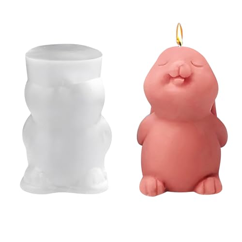 Silikonformen Gießformen Ostern 3D Hase Kerzenformen Kaninchen Kerzen Formen Kaninchen Gießform Osterhasen Silikonform Ostern Hasen Kerzenform Hase Giessform Silikonform Ostern für Deko Handwerk