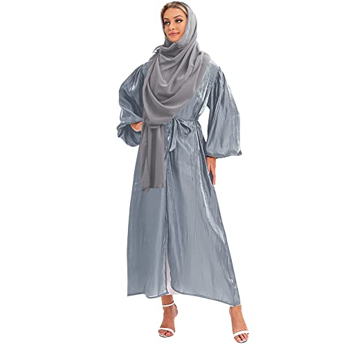 Abaya Dubaï avec hijab : robe de prière musulmane ample à manches longues
