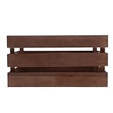 ROMISBABA Vintage Holzkisten Aufbewahrungsbox aus Robustem Holz Mittlere Größe 35X25X18cm Stapelbare Obstkiste mit Lattenwänden für Bessere Luftzirkulation Dekorative Landhauskiste für