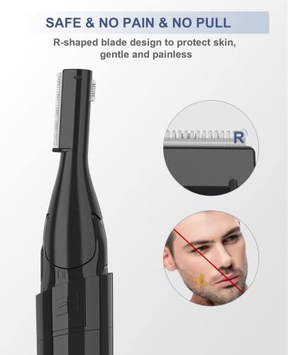 Gaeruo Electric Eyebrow Trimmer, Painless Portable Eyebrow Shaper Trimmer Kit For Women Men, Eyebrow Hair Trimmer With Battery For Face Lips Armpit Leg Body #TOP4