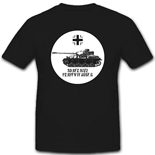 T-shirt militaire SDKFZ 161 PzKpfw IV Ausf G noir en taille L Copytec