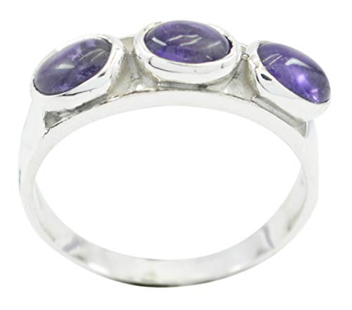 Cadeau idéal : bague en argent 925 et pierre naturelle Bonnie Violet RIYO