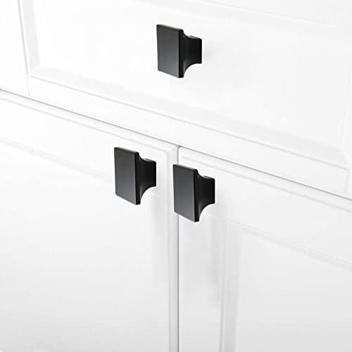 Aokenbao 1.57-Inch Black Knobs Black Knobs Square Black Cabinet Knobs For Cabinets Black Cabinet Knobs Drawer Knobs Kitchen Cabinet Knobs Black Cabinet Knobs 6-Pack (Weight 100G Per Knob) #TOP6