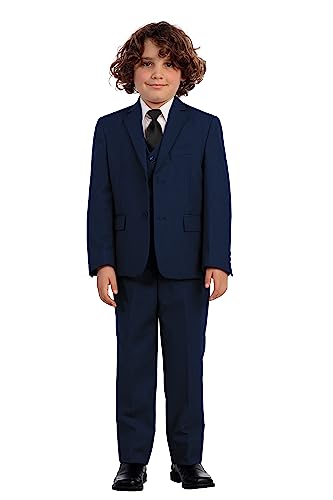 Gioberti Boy's Formal 3-Piece Suit Set, Royal Blue, Size 12 #TOP4