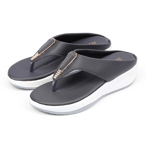 Image of JIG & SID Women & Girls Flip-Flops Slippers Light weight, Soft Footbed, Comfortable & Stylish Wedges Slip On Slipper For Casual Wear & Formal Wear (J S 110645)