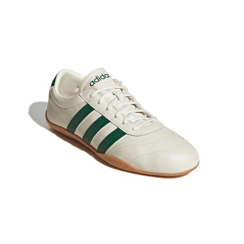 adidas Women's Grand Court Low Top, Off White/Collegiate Green/Gum, 8.5