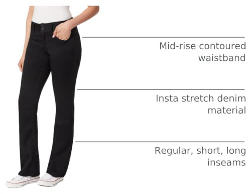 Image of WallFlower Luscious Curvy Bootcut Jeans for Women, Mid-Rise Insta Stretch Denim, Size-Inclusive Juniors Jeans