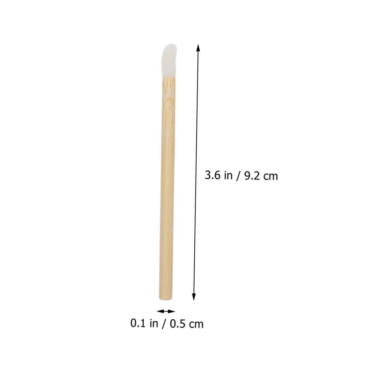 Baluue Bamboo Lipstick Brush 100pcs Lip Makeup Brush Applicators Travel Size Easy to Apply Carry for Home On-the-go