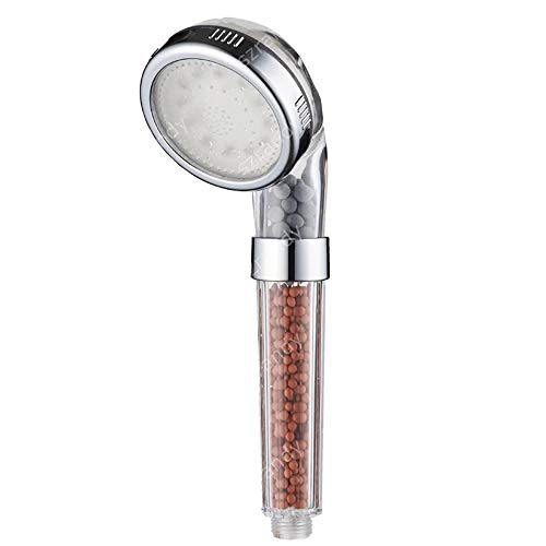 Alcachofa de ducha de mano con filtro iónico, alta presión, diseño ecológico, 7 LED que cambian de color, rociador de ducha portátil