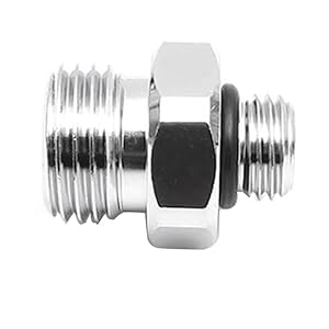 DKSooozs 1 Stuk 3/8-24 tot 7/16-18 Schroefdraad Mannelijke Quick Adapter Duiken Computer Horloge Hoge en Lage Druk Adapter