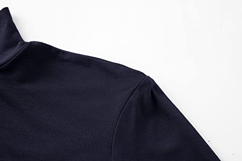 Image of Kindcall Lightweight Mock Turtleneck Crop Tops Long Sleeve Casual Base Layer for Women