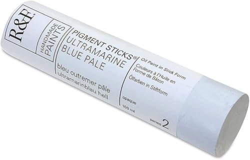 R&F Handmade Paints - Professional Oil Pigment Stick, Ultramarine Blue Pale, 100 ml