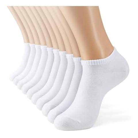 MONFOOT Thin Cotton Low Cut Ankle Socks 10-Pack Cover