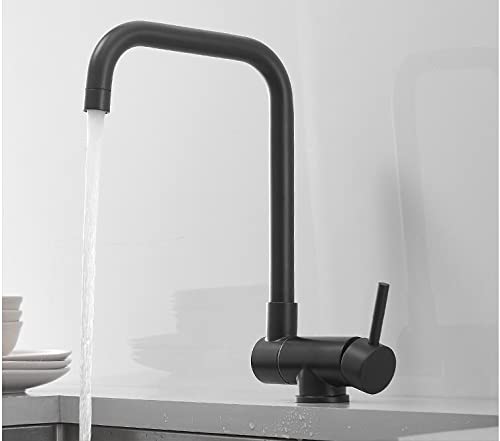Robinet de cuisine pliable pour fenêtre problème d'espace évier laiton noir