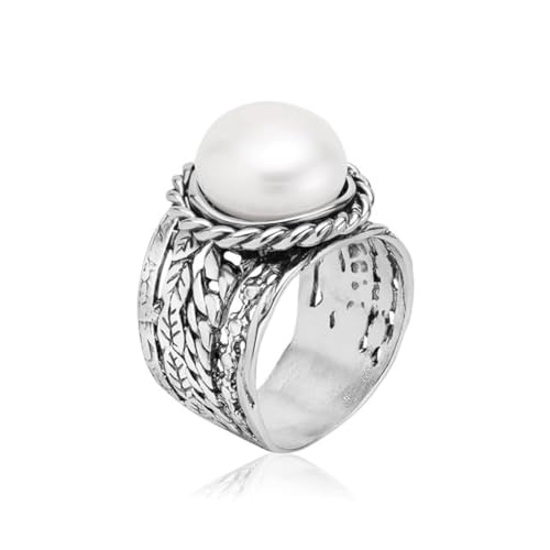Bague en argent sterling 925 avec perle pour votre style quotidien