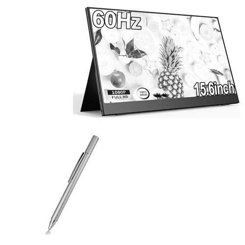 BoxWave Stylus Pen Compatible with JUSTTHINK Touchscreen Portable Monitor (15.6 in) - FineTouch Capacitive Stylus, Super Precise Stylus Pen - Metallic Silver