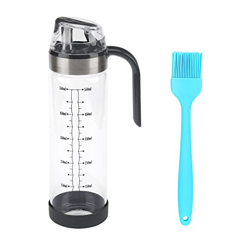 CHUNHUI Auto Flip Olive Oil Dispenser Bottle,Condiment Container with Automatic Cap and Stopper,Oil Container Glass Bottle with Non-Drip Spout for Kitchen Cooking?450ml?