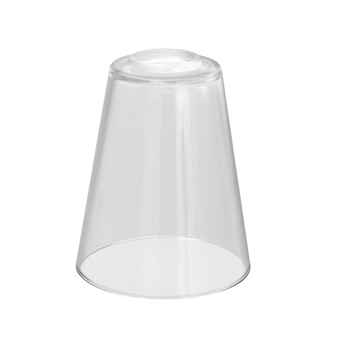 Image of Aspen Creative 23658-60-3, Clear Glass Shade For Lighting Fixture, Vanity Light, Wall Light, and Pendant, Size: 5-1 /8 inch D x 6-3 /8 inch H, Center Hole 42mm, Set of 3