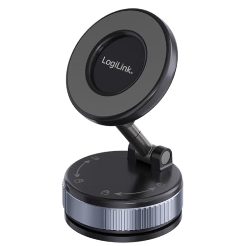 Support smartphone magnétique rotatif 360 avec double articulation et ventouse