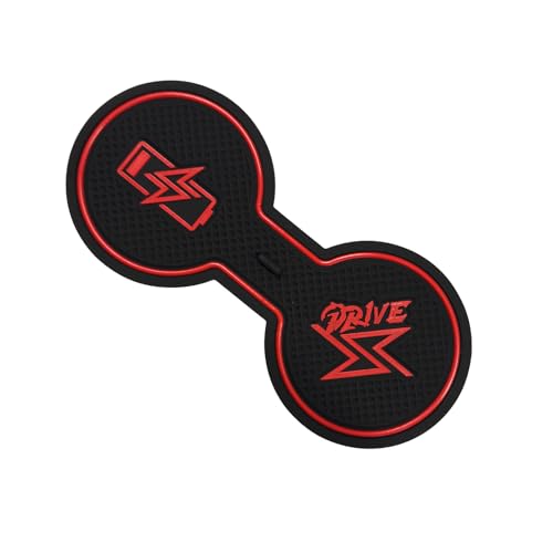 Tapete de silicona para portavasos Tesla Modelos 2021-2025 rojo miniatura 1