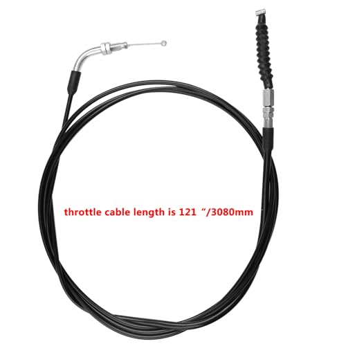Image of HOLATO 121 Inch Go Kart Throttle Cable for 150cc 200cc 250cc Kandi KD-150GKA-2 KD-150GKA-2 GK-28A Spyder Kazuma Roketa Sunl Dong Fang TaoTao Off Road Go Kart Cart Dune Buggy Heavy Duty Parts