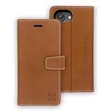 SafeSleeve EMF Protection Anti Radiation Compatible with iPhone 16e Case, RFID EMF Blocking, Card Holder Wallet, Adjustable Stand Cell Phone Case (Leather)