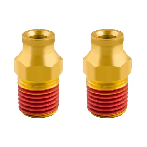 2 pack of TORQUE Push in To Connect Brass Air Male Fitting Straight Connector 1/4 OD x 1/4 NPT - (2 x TR14SF14)