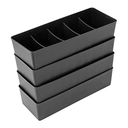 Image of Cutting EDGE Stackable Storage Drawer Organiser, Set of 4 (Black)