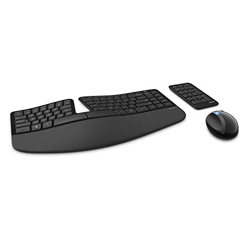 Microsoft Sculpt Ergonomic Desktop - Teclado (Inalámbrico, RF inalámbrico, Negro, Ratón...