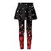 Yuolagixn Valentine's Heart Skirt Leggings for Girls Size 11-12, Fashion Print Girls Skirts with Leggings Breathable Elastic Workout Pants with Skirt