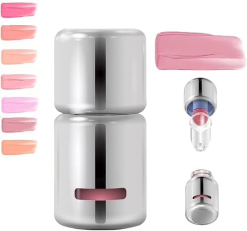 Image of Liquid Blush, Jelly Color Liquid Blushs, Blushers for Cheeks Make Up, 3 In 1 Matte Nude Makeup Blusher for Mature Skin, Contour Stick With Sponge Head, Orange Makeup Blusher Cream (JC04)