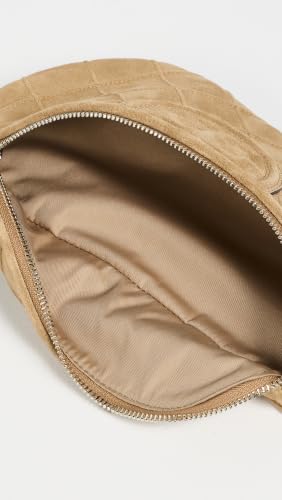 Image of Tory Burch Women's Fleming Suede Convertible Belt Bag, Stone, One Size