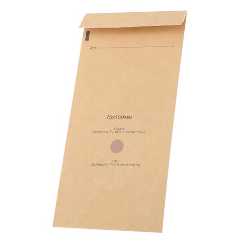 Haosie Sterilisationsbeutel für Maniküre, Sterilisationsbeutel für Maniküre, Sterilisationsbeutel, Einweg-Sterilisator, für Nagelsterilisatoren (75 x 150 mm), 100 Stück