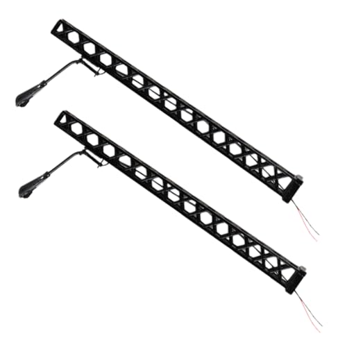Operitacx 2Pcs Miniature Railroad Lamp Post Decor LED Light Model for Table DIY House Decoration Safe Material Realistic Detail for Train Lovers