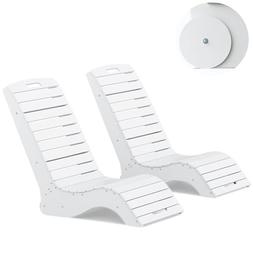 MELLCOM Pool Lounge Chairs with Wheels