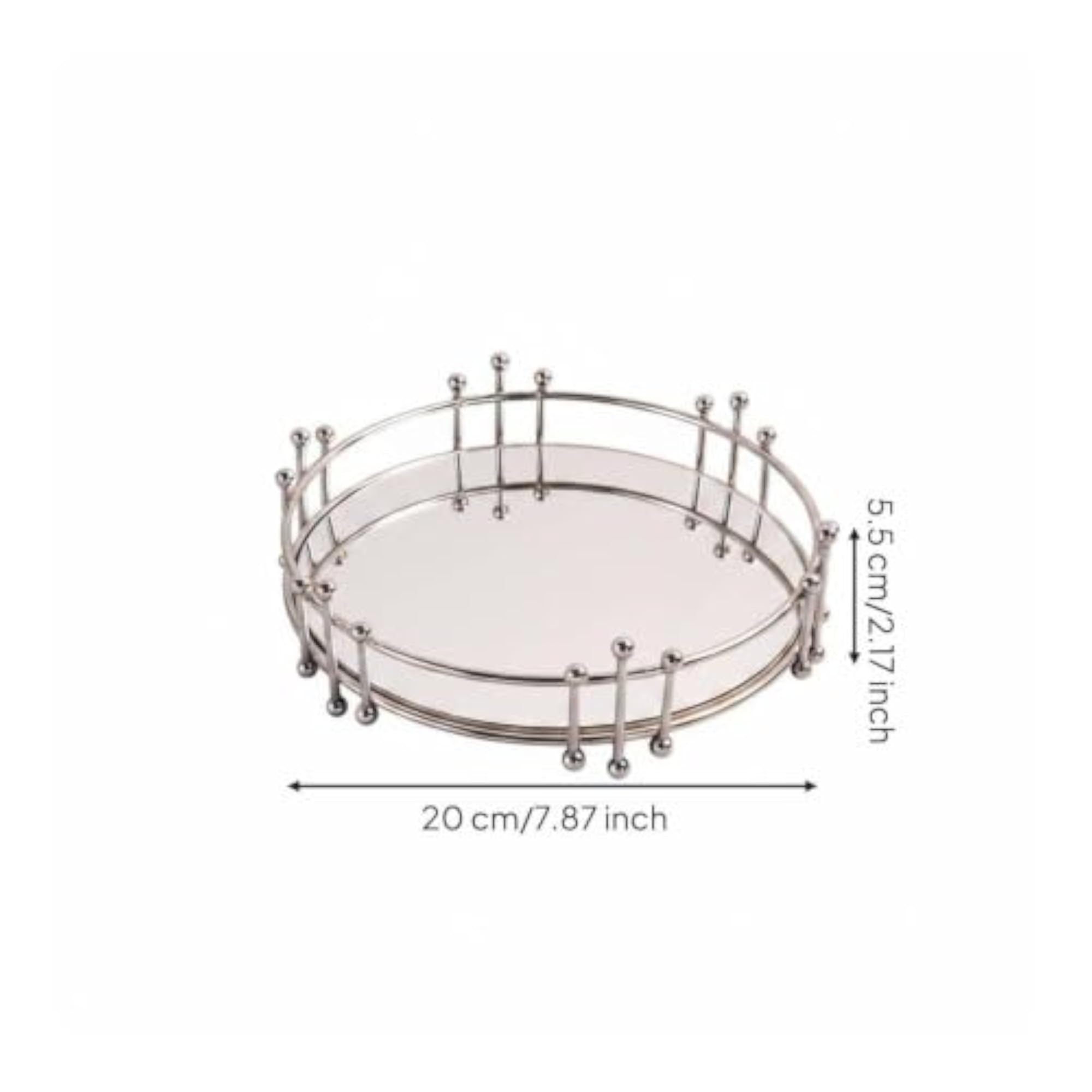 Metal Mirrored Tray, High-End Design