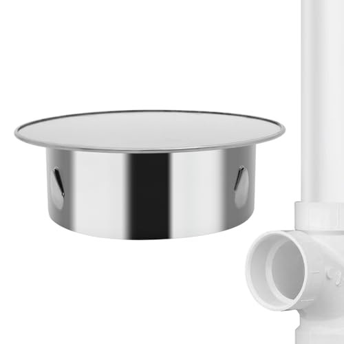 GYSRXS Cubierta interior de chimenea de 100 mm, cubierta de acero inoxidable para tubo de horno, tapa ciega, revestimiento de pared, tapa para tubos de horno, tubo de chimenea (plata)