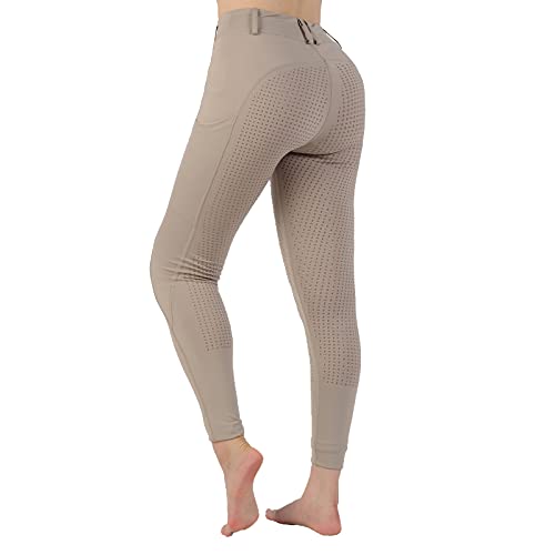 Turnhier Women Equestrian Breeches Riding Tights Pockets,Women Training Breeches Pants With Silicone Grip thumb #2