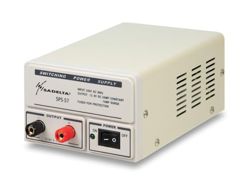 SADELTA SPS-57 Schaltnetzteil, 220 V/13,8 V, 5 – 7 A, ideal für Elektronik, Funkamateure.