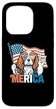 Fácil instalación Cocker Spaniel Merica Bandera Americana 4 de Julio Amante de los Perros Carcasa para iPhone 15 Pro