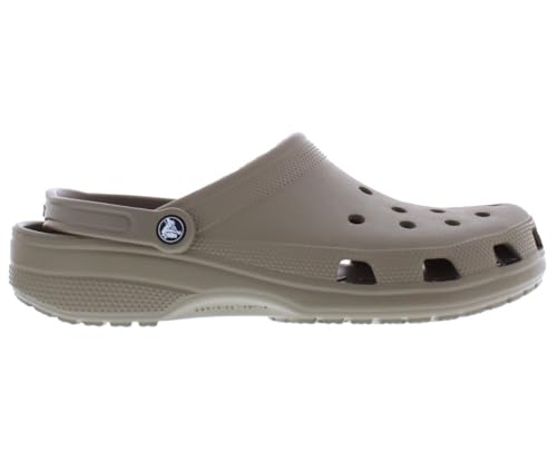 Image of Crocs Classic Clog Unisex Shoes Size 13, Color: Khaki /Forest Brown