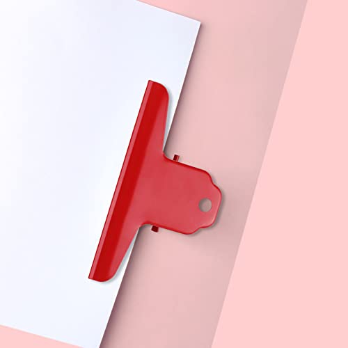 Metal Binder Clip, Large Size Bulldog Clips Hinge Clips File Paper Money Binder Clamps for Photos Maps Drawings(red) - Image 4