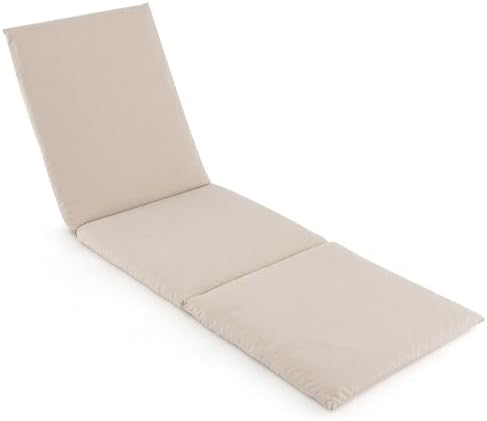 COSTWAY Cojin Tumbona 182X59X4,5Cm, Colchoneta Tumbona Exterior I...