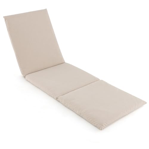 COSTWAY Liegenauflage Auflage für Sonnenliege Polsterauflage für Gartenliege Liegestuhl 182 x 59 x 4 5 cm (Beige)