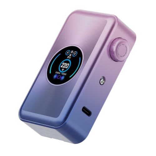 Box GEN MAX Vapo'resso Mod 220 W Vape Baterías 18650 duales (batería no incluida) Modo F(t) / PULSE/ECO/VV Cigarrillo electrónico Original (Púrpura Degradado) - No Nicotine